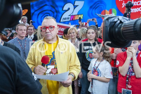  13.01.2019 WARSZAWA<br />27. FINAL WIELKIEJ ORKIESTRY SWIATECZNEJ POMOCY<br />N/Z JERZY JUREK OWSIAK<br /> 