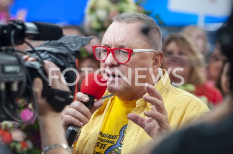  13.01.2019 WARSZAWA<br />27. FINAL WIELKIEJ ORKIESTRY SWIATECZNEJ POMOCY<br />N/Z JERZY JUREK OWSIAK<br /> 