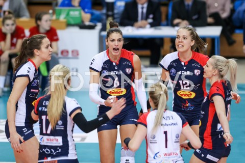  13.01.2019 RZESZOW <br />
SIATKOWKA LIGA SIATKOWKI KOBIET LSK 2018/2019 WOMEN VOLLEYBALL POLAND POLISH LEAGUE <br />
MECZ DEVELOPRES SKYRES RZESZOW - GROT BUDOWLANI LODZ <br />
N/Z JOVANA BRAKOCEVIC FEMKE STOLTENBORG MALGORZATA SMIESZEK AGATA BABICZ RADOSC EMOCJE <br />
 