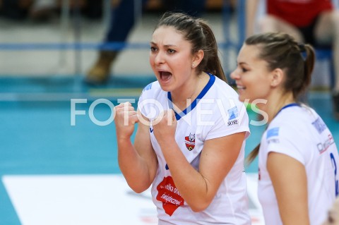  13.01.2019 RZESZOW <br />
SIATKOWKA LIGA SIATKOWKI KOBIET LSK 2018/2019 WOMEN VOLLEYBALL POLAND POLISH LEAGUE <br />
MECZ DEVELOPRES SKYRES RZESZOW - GROT BUDOWLANI LODZ <br />
N/Z MICHAELA MLEJNKOVA RADOSC EMOCJE SYLWETKA <br />
 