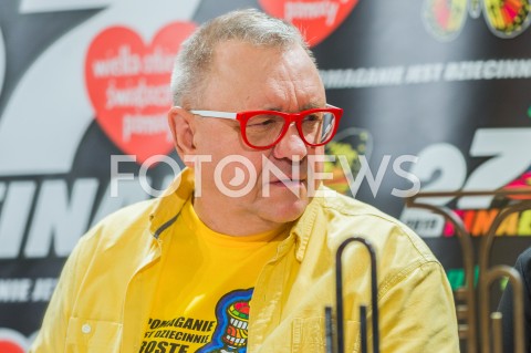  13.01.2019 WARSZAWA <br />27 FINAL WIELKIEJ ORKIESTRY SWIATECZNEJ POMOCY<br />KONFERENCJA PRASOWA <br />N/Z JUREK JERZY OWSIAK<br /> 