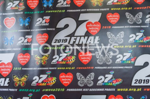  i13.01.2019 WARSZAWA <br />27 FINAL WIELKIEJ ORKIESTRY SWIATECZNEJ POMOCY<br />N/Z NAPIS 27 FINAL WOSP ZDJECIE ILUSTRACYJNE ILUSTRANT<br /> 