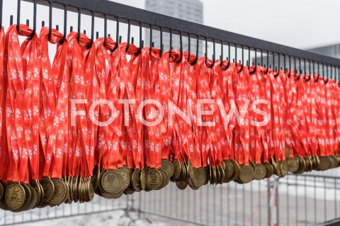  13.01.2019 WARSZAWA <br />27 FINAL WIELKIEJ ORKIESTRY SWIATECZNEJ POMOCY<br />N/Z MEDALE DLA BIEGACZY<br /> 