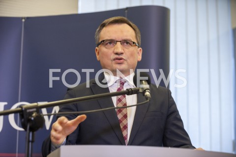  14.01.2019 WARSZAWA<br />KONFERENCJA MINISTRA SPRAWIEDLIWOSCI ZBIGNIEWA ZIOBRO NA TEMAT ATAKU NA PREZYDENTA GDANSKA<br />N/Z ZBIGNIEW ZIOBRO<br /> 
