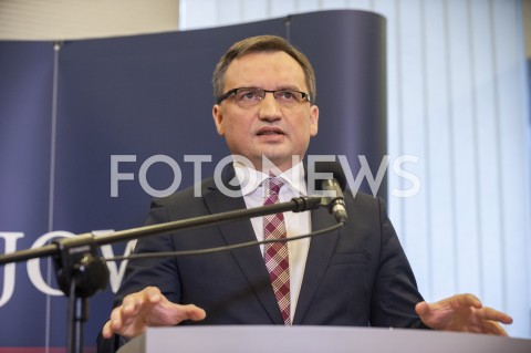  14.01.2019 WARSZAWA<br />KONFERENCJA MINISTRA SPRAWIEDLIWOSCI ZBIGNIEWA ZIOBRO NA TEMAT ATAKU NA PREZYDENTA GDANSKA<br />N/Z ZBIGNIEW ZIOBRO<br /> 
