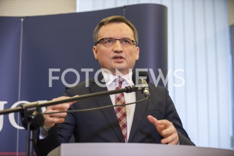  14.01.2019 WARSZAWA<br />KONFERENCJA MINISTRA SPRAWIEDLIWOSCI ZBIGNIEWA ZIOBRO NA TEMAT ATAKU NA PREZYDENTA GDANSKA<br />N/Z ZBIGNIEW ZIOBRO<br /> 
