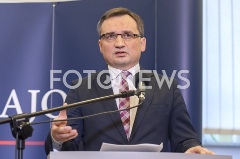  14.01.2019 WARSZAWA<br />KONFERENCJA MINISTRA SPRAWIEDLIWOSCI ZBIGNIEWA ZIOBRO NA TEMAT ATAKU NA PREZYDENTA GDANSKA<br />N/Z ZBIGNIEW ZIOBRO<br /> 