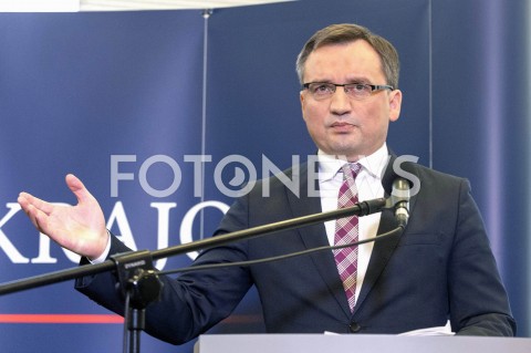  14.01.2019 WARSZAWA<br />KONFERENCJA MINISTRA SPRAWIEDLIWOSCI ZBIGNIEWA ZIOBRO NA TEMAT ATAKU NA PREZYDENTA GDANSKA<br />N/Z ZBIGNIEW ZIOBRO<br /> 