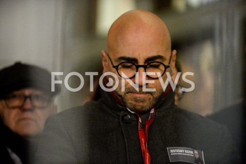  14.01.2019 GDANSK<br />POZEGNANIE PREZYDENTA GDANSKA PAWLA ADAMOWICZA PRZEZ GDANSZCZAN<br />N/Z RADOMIR SZUMELDA<br /> 