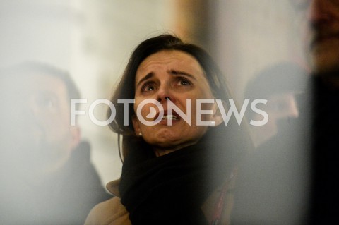  14.01.2019 GDANSK<br />POZEGNANIE PREZYDENTA GDANSKA PAWLA ADAMOWICZA PRZEZ GDANSZCZAN<br />N/Z RZECZNICZKA PREZYDENTA MAGDALENA SKORUPKO KACZMAREK<br /> 