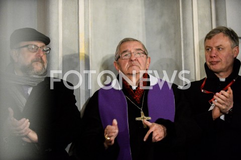  14.01.2019 GDANSK<br />POZEGNANIE PREZYDENTA GDANSKA PAWLA ADAMOWICZA PRZEZ GDANSZCZAN<br />N/Z ARCYBISKUP SLAWOJ LESZEK GLODZ<br /> 