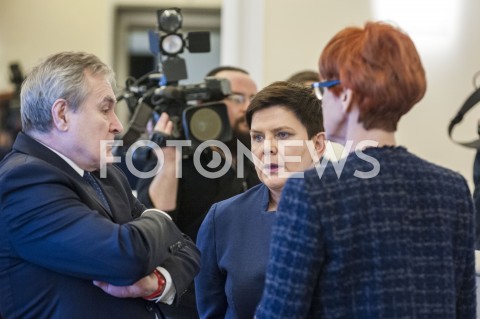  15.01.2019 WARSZAWA<br />POSIEDZENIE RADY MINISTROW<br />POSIEDZENIE RZADU<br />N/Z BEATA SZYDLO PIOTR GLINSKI<br /> 