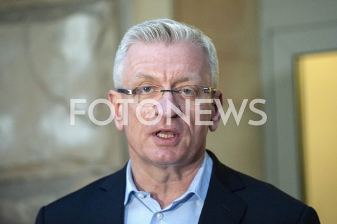  16.01.2019 WARSZAWA<br />KONFERENCJA WSPOLNA PREZYDENTOW WARSZAWY POZNANIA I SOPOTU WS. ORGANIZACJI UROCZYSTOSCI UPAMIETNIAJACYCH PAWLA ADAMOWICZA W POLSKICH MIASTACH<br />N/Z JACEK JASKOWIAK<br /> 