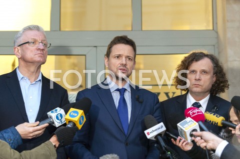 Wspólna konferencja prezydentów Warszawy, Poznania i Sopotu w Warszawie