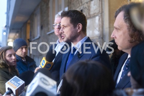  16.01.2019 WARSZAWA<br />KONFERENCJA WSPOLNA PREZYDENTOW WARSZAWY POZNANIA I SOPOTU WS. ORGANIZACJI UROCZYSTOSCI UPAMIETNIAJACYCH PAWLA ADAMOWICZA W POLSKICH MIASTACH<br />N/Z RAFAL TRZASKOWSKI JACEK JASKOWIAK JACEK KARNOWSKI<br /> 