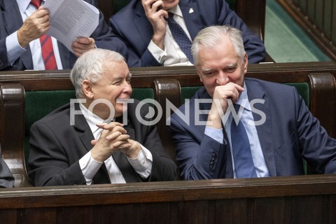  16.01.2019 WARSZAWA SEJM<br />POSIEDZENIE SEJMU<br />N/Z JAROSLAW KACZYNSKI JAROSLAW GOWIN<br /> 