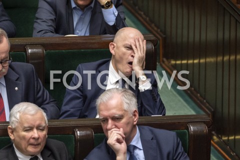  16.01.2019 WARSZAWA SEJM<br />POSIEDZENIE SEJMU<br />N/Z WALDEMAR ANDZEL<br /> 