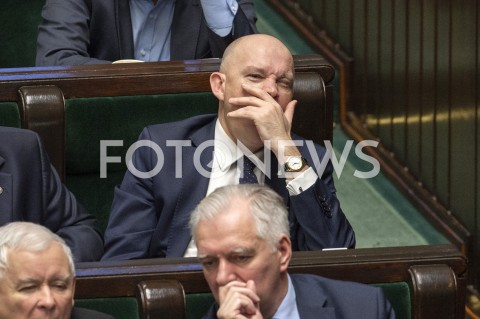  16.01.2019 WARSZAWA SEJM<br />POSIEDZENIE SEJMU<br />N/Z WALDEMAR ANDZEL<br /> 