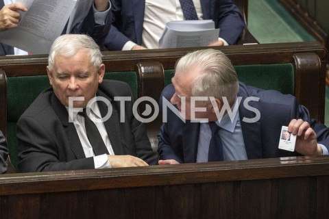  16.01.2019 WARSZAWA SEJM<br />POSIEDZENIE SEJMU<br />N/Z JAROSLAW KACZYNSKI JAROSLAW GOWIN<br /> 