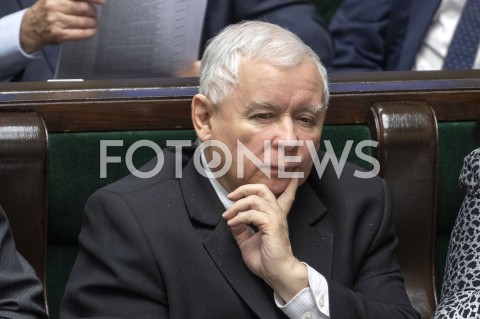  16.01.2019 WARSZAWA SEJM<br />POSIEDZENIE SEJMU<br />N/Z JAROSLAW KACZYNSKI<br /> 