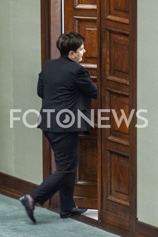  16.01.2019 WARSZAWA SEJM<br />POSIEDZENIE SEJMU<br />N/Z BEATA SZYDLO<br /> 