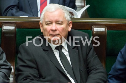  16.01.2019 WARSZAWA SEJM<br />POSIEDZENIE SEJMU<br />N/Z JAROSLAW KACZYNSKI<br /> 
