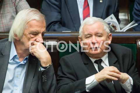  16.01.2019 WARSZAWA SEJM<br />POSIEDZENIE SEJMU<br />N/Z RYSZARD TERLECKI JAROSLAW KACZYNSKI<br /> 