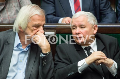  16.01.2019 WARSZAWA SEJM<br />POSIEDZENIE SEJMU<br />N/Z RYSZARD TERLECKI JAROSLAW KACZYNSKI<br /> 