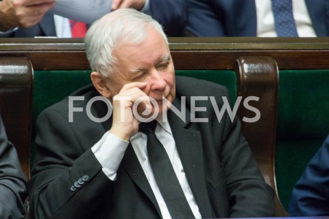 16.01.2019 WARSZAWA SEJM<br />POSIEDZENIE SEJMU<br />N/Z JAROSLAW KACZYNSKI<br /> 