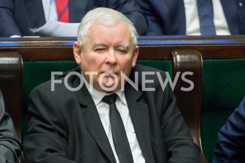  16.01.2019 WARSZAWA SEJM<br />POSIEDZENIE SEJMU<br />N/Z JAROSLAW KACZYNSKI<br /> 