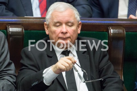  16.01.2019 WARSZAWA SEJM<br />POSIEDZENIE SEJMU<br />N/Z JAROSLAW KACZYNSKI<br /> 