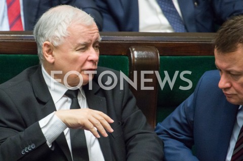  16.01.2019 WARSZAWA SEJM<br />POSIEDZENIE SEJMU<br />N/Z JAROSLAW KACZYNSKI<br /> 