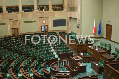 16.01.2019 WARSZAWA SEJM<br />POSIEDZENIE SEJMU<br />N/Z PUSTA SALA POSIEDZIEN<br /> 