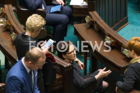  16.01.2019 WARSZAWA SEJM<br />POSIEDZENIE SEJMU<br />N/Z EWA KOPACZ<br /> 