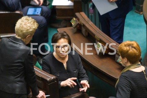  16.01.2019 WARSZAWA SEJM<br />POSIEDZENIE SEJMU<br />N/Z EWA KOPACZ<br /> 