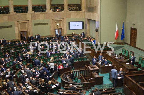  16.01.2019 WARSZAWA SEJM<br />POSIEDZENIE SEJMU<br />N/Z POSLOWIE SALA WIDOK VIEW<br /> 