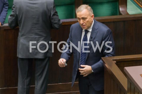  16.01.2019 WARSZAWA SEJM<br />POSIEDZENIE SEJMU<br />N/Z GRZEGORZ SCHETYNA<br /> 