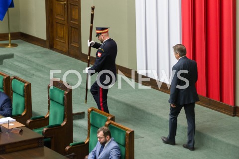  16.01.2019 WARSZAWA SEJM<br />POSIEDZENIE SEJMU<br />N/Z MARSZALEK SEJMU MAREK KUCHCINSKI LASKA MARSZALKOWSKA<br /> 