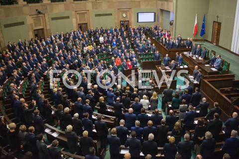  16.01.2019 WARSZAWA SEJM<br />POSIEDZENIE SEJMU<br />N/Z POSLOWIE MINUTA CISZY UPAMIETNIENIE PREZYDENTA PAWLA ADAMOWICZA<br /> 