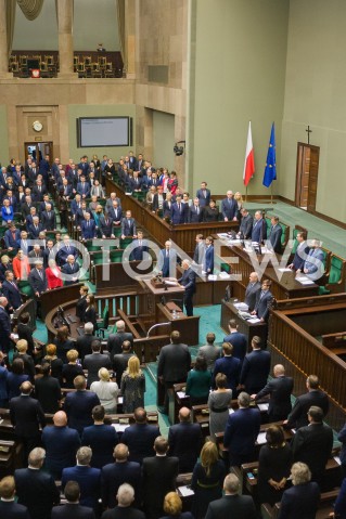  16.01.2019 WARSZAWA SEJM<br />POSIEDZENIE SEJMU<br />N/Z POSLOWIE MINUTA CISZY UPAMIETNIENIE PREZYDENTA PAWLA ADAMOWICZA<br /> 