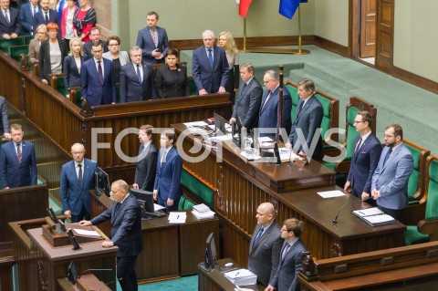  16.01.2019 WARSZAWA SEJM<br />POSIEDZENIE SEJMU<br />N/Z POSLOWIE MINUTA CISZY UPAMIETNIENIE PREZYDENTA PAWLA ADAMOWICZA<br /> 