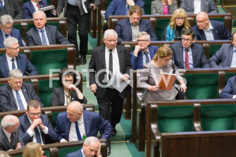  16.01.2019 WARSZAWA SEJM<br />POSIEDZENIE SEJMU<br />N/Z JAROSLAW KACZYNSKI<br /> 