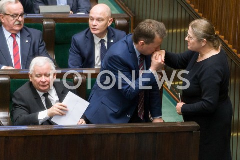  16.01.2019 WARSZAWA SEJM<br />POSIEDZENIE SEJMU<br />N/Z MARIUSZ BLASZCZAK JAROSLAW KACZYNSKI KRYSTYNA PAWLOWICZ<br /> 