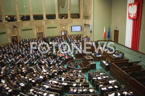  16.01.2019 WARSZAWA SEJM<br />POSIEDZENIE SEJMU<br />N/Z POSLOWIE GLOSOWANIE SALA WIDOK VIEW<br /> 