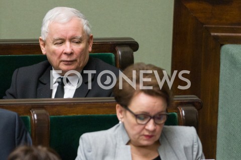  16.01.2019 WARSZAWA SEJM<br />POSIEDZENIE SEJMU<br />N/Z ANNA ZALEWSKA JAROSLAW KACZYNSKI<br /> 