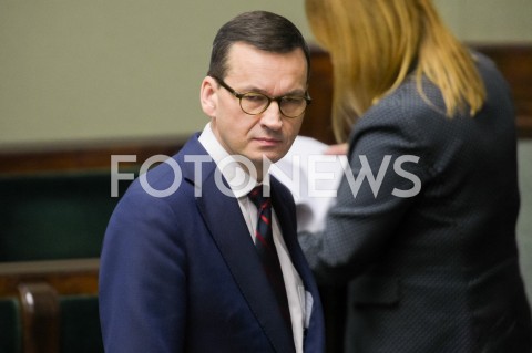  16.01.2019 WARSZAWA SEJM<br />POSIEDZENIE SEJMU<br />N/Z PREMIER MATEUSZ MORAWIECKI<br /> 