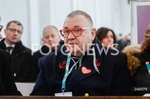  19.01.2019 GDANSK<br />CEREMONIA POGRZEBOWA ZAMORDOWANEGO PREZYDENTA GDANSKA PAWLA ADAMOWICZA W BAZYLICE MARIACKIEJ W GDANSKU<br />N/Z JUREK JERZY OWSIAK<br /> 