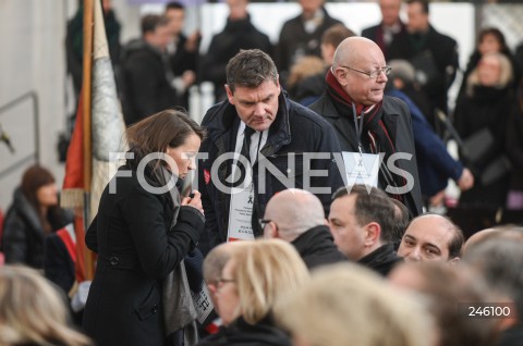  19.01.2019 GDANSK<br />CEREMONIA POGRZEBOWA ZAMORDOWANEGO PREZYDENTA GDANSKA PAWLA ADAMOWICZA W BAZYLICE MARIACKIEJ W GDANSKU<br />N/Z ADAM KOROL AGNIESZKA POMASKA<br /> 