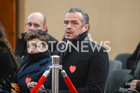  19.01.2019 GDANSK<br />CEREMONIA POGRZEBOWA ZAMORDOWANEGO PREZYDENTA GDANSKA PAWLA ADAMOWICZA W BAZYLICE MARIACKIEJ W GDANSKU<br />N/Z SLAWOMIR NOWAK<br /> 