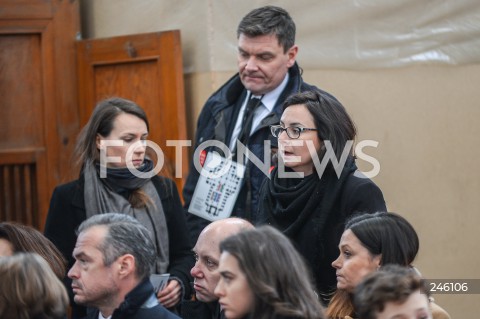  19.01.2019 GDANSK<br />CEREMONIA POGRZEBOWA ZAMORDOWANEGO PREZYDENTA GDANSKA PAWLA ADAMOWICZA W BAZYLICE MARIACKIEJ W GDANSKU<br />N/Z KAMILA GASIUK PIHOWICZ ADAM KOROL AGNIESZKA POMASKA<br /> 